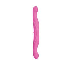 Double The Fun Silicone Dual Vibe Waterproof 12.8 Inch Pink